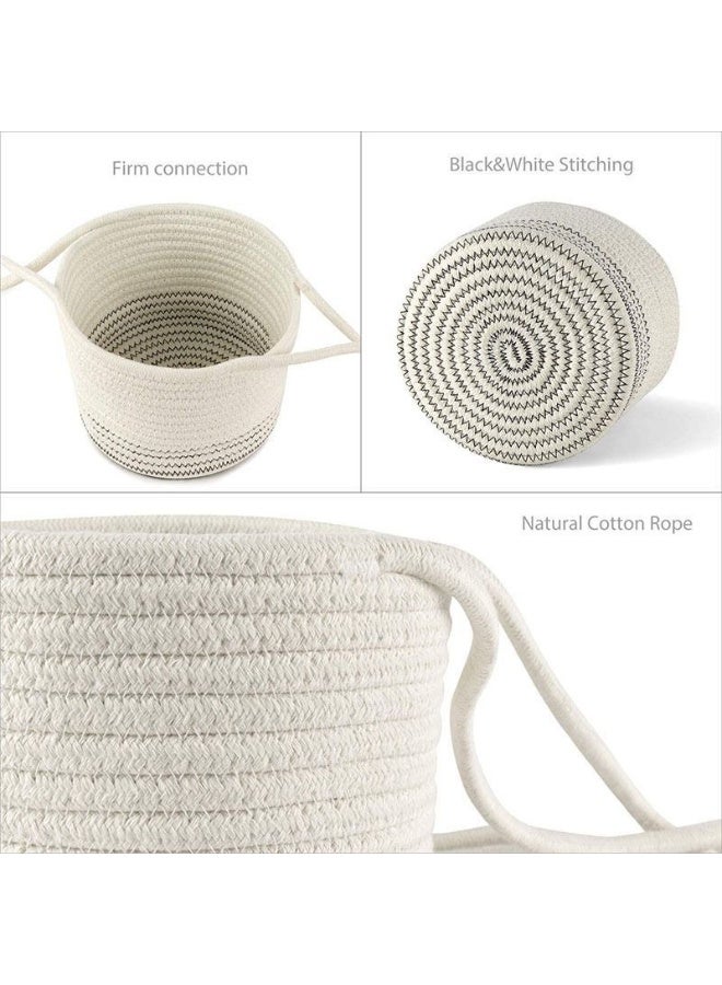 Neonix Nordic-style cotton rope woven storage basket Hanging utility storage basket - Image 3
